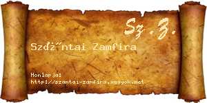Szántai Zamfira névjegykártya